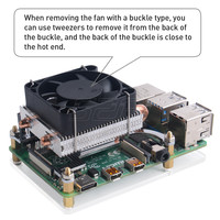 52Pi niskoprofilowy wentylator wieży lodowej metalowa obudowa 7 kolorów RGB zmiana światła LED ze wspornikiem do Raspberry Pi 4 B / 3B + / 3B 5